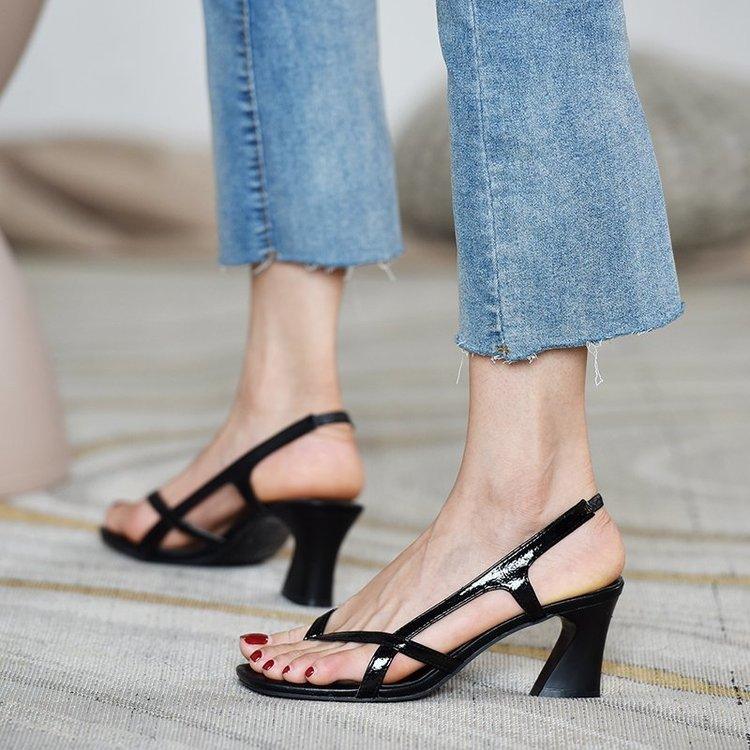 high heel and toe sandals - WOMONA.COM