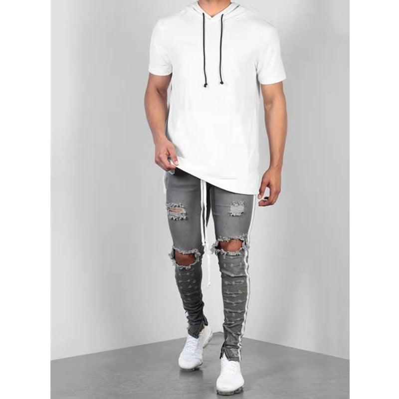 Broken strip jeans - WOMONA.COM