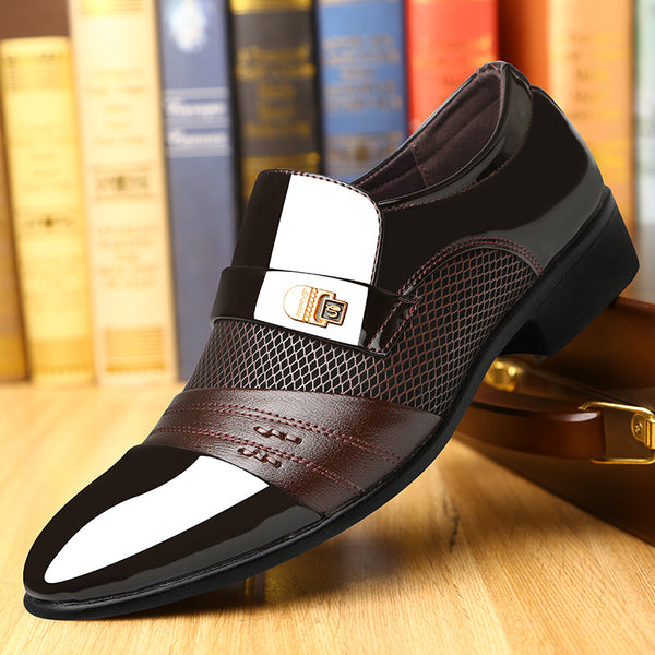 Casual Formal Wear Breathable Leather Shoes - WOMONA.COM