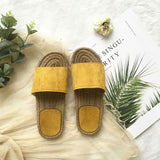 Grass Rattan Slippers Beach Shoes - WOMONA.COM