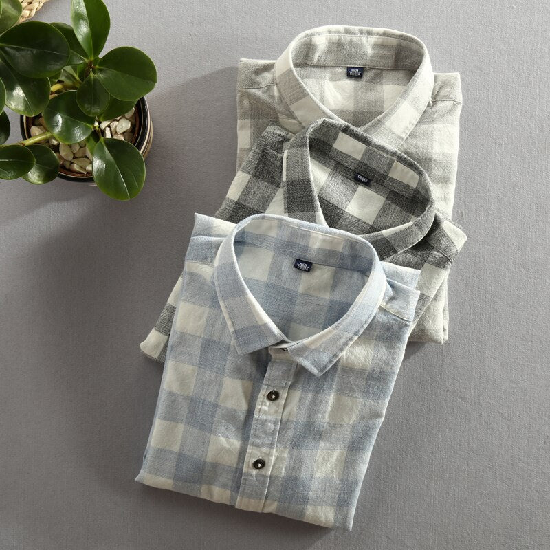 Cotton Washed New Men's Shirt - WOMONA.COM