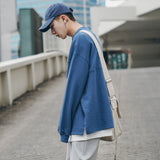 Men Fake Two-piece Hoodie - WOMONA.COM