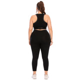 Workout Suits Plus Size Yoga Clothes Tights  Pants - WOMONA.COM