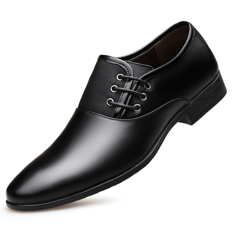 leather business formal pointed shoes - WOMONA.COM