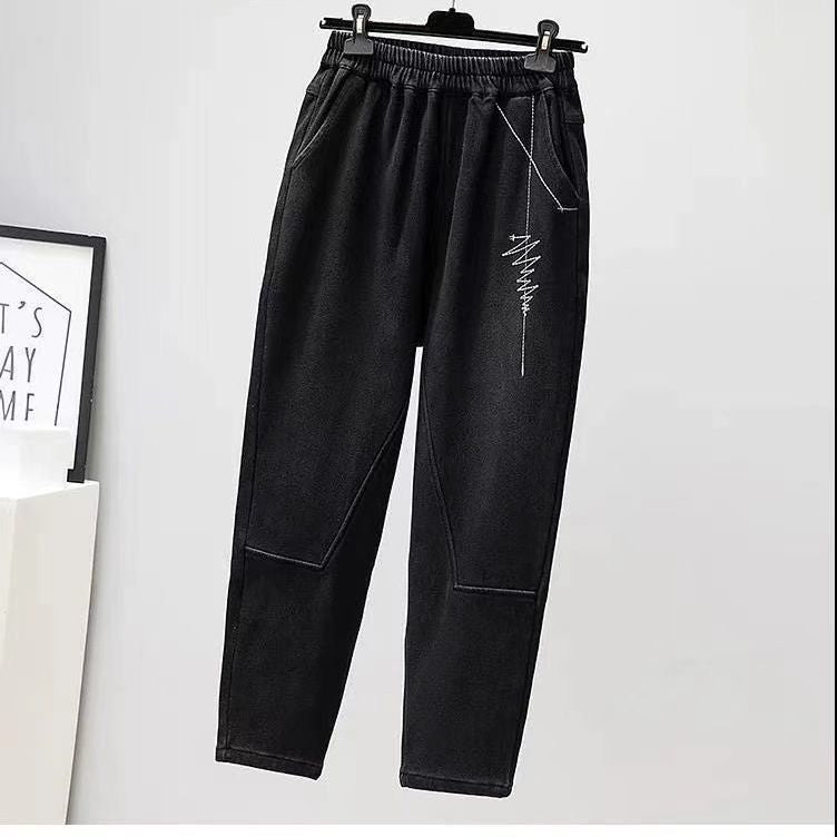 Plush Casual Harem Pants Plus Size Loose Heat - WOMONA.COM