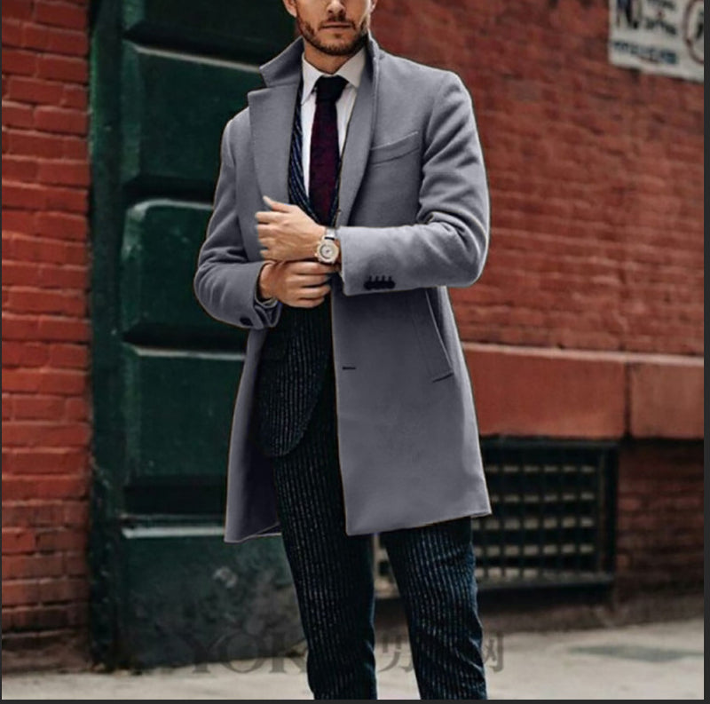 mid-length double-sided woolen coat Men's - WOMONA.COM