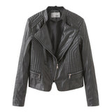 Slim lady's leather jacket - WOMONA.COM