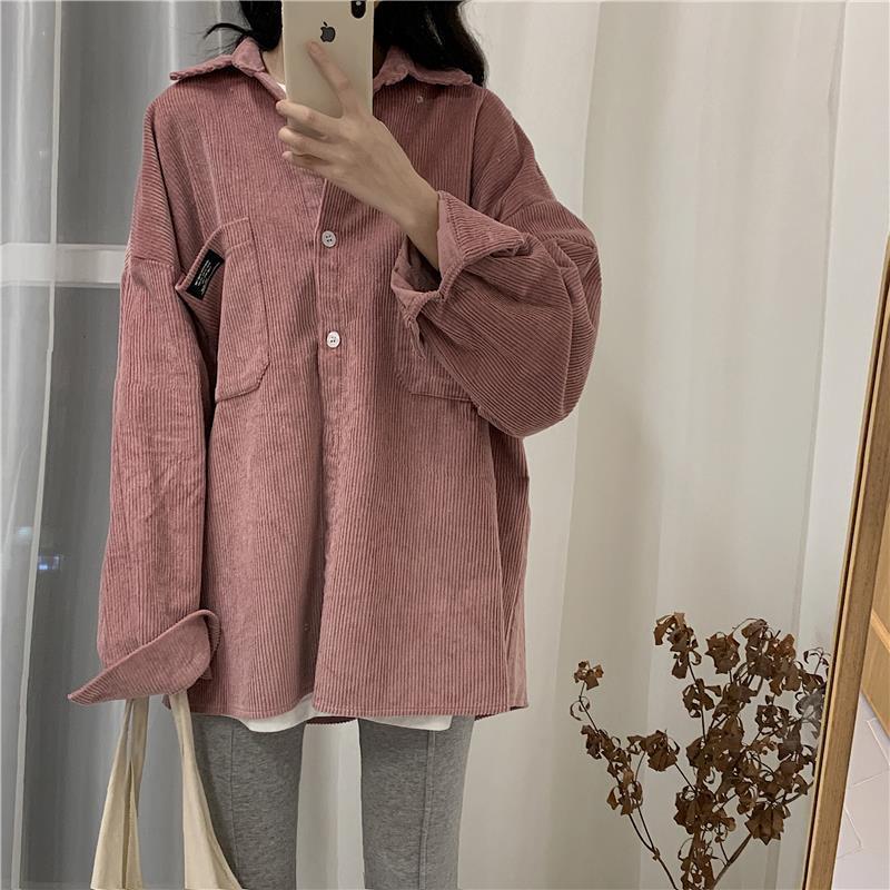 Women's corduroy shirt jacket - WOMONA.COM