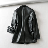 clothing faux leather jacket - WOMONA.COM