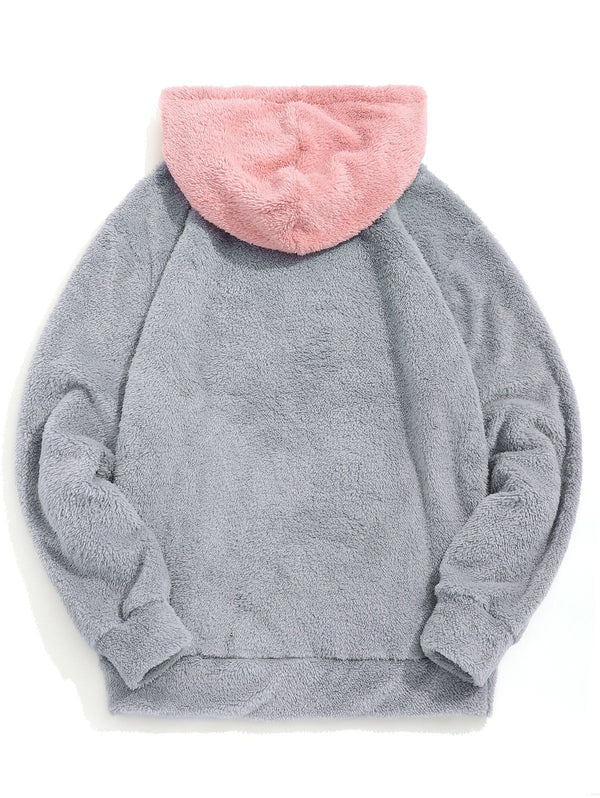 Lamb wool hooded pullover - WOMONA.COM