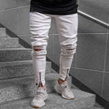 Shredded white jeans - WOMONA.COM