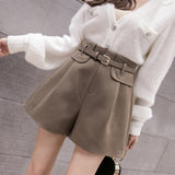 Thin woolen shorts - WOMONA.COM