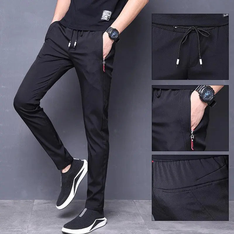Ice silk men's casual pants - WOMONA.COM