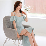 One Shoulder Banquet Sling Dress - WOMONA.COM