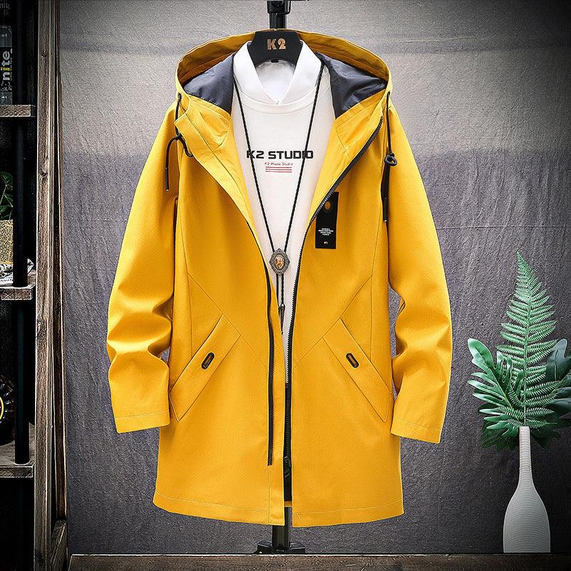 Loose Hooded Casual Trench Coat - WOMONA.COM