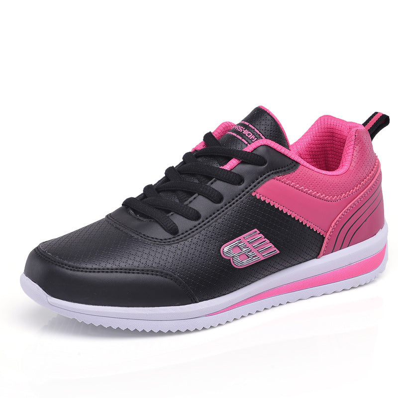 Leather student sneakers women - WOMONA.COM