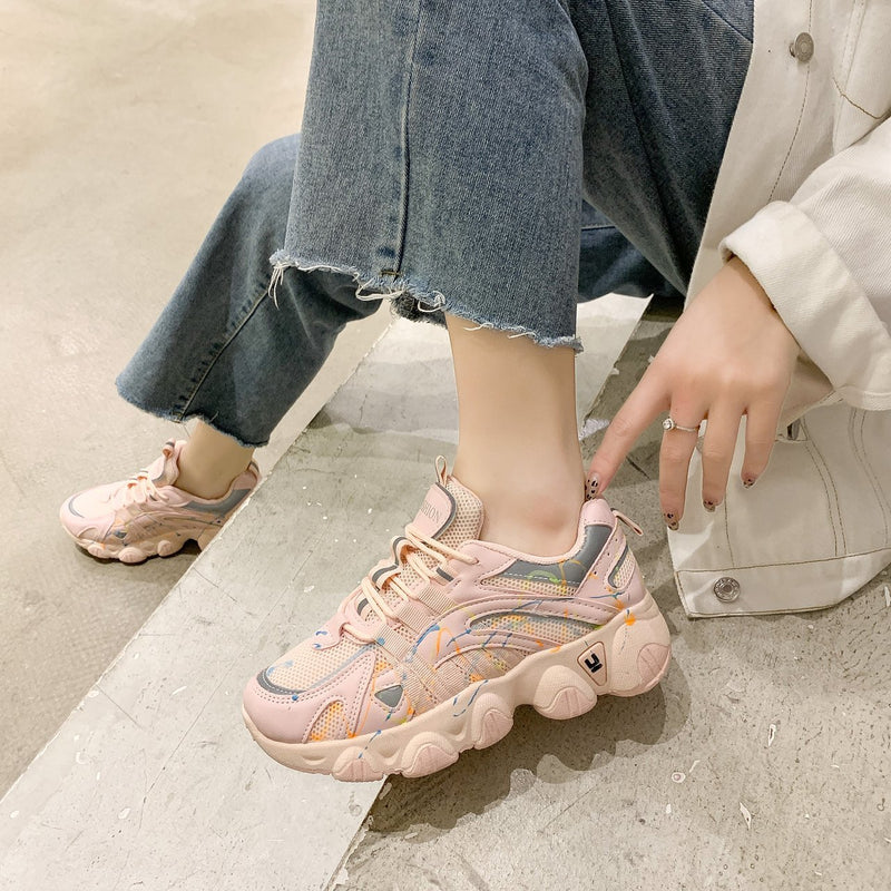 Luminous super fire daddy shoes women - WOMONA.COM