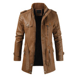 Men's Plus Velvet Casual Trench Coat - WOMONA.COM