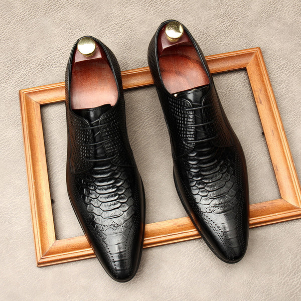 Men's Fashion British Formal Leather Shoes - WOMONA.COM