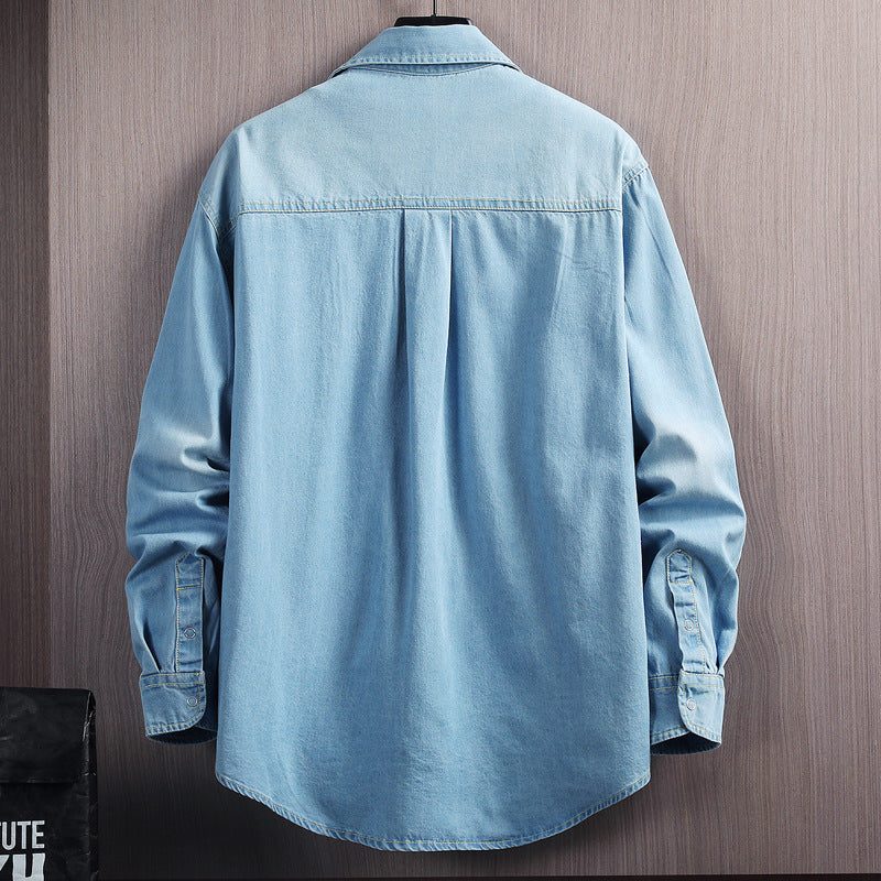 Summer Denim Shirt Men - WOMONA.COM