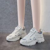 Fashion color block platform sneakers - WOMONA.COM