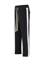 Slim-fit Sweatpants With Side White Bars - WOMONA.COM