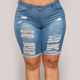 Plus Size Ripped Ladies Pants - WOMONA.COM