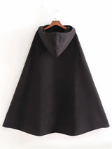 Mature Hooded Cloak Coat - WOMONA.COM