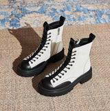 Lace-up Ankle Boots - WOMONA.COM