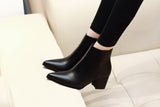 High-heeled Martin Boots Pointed Thick - WOMONA.COM