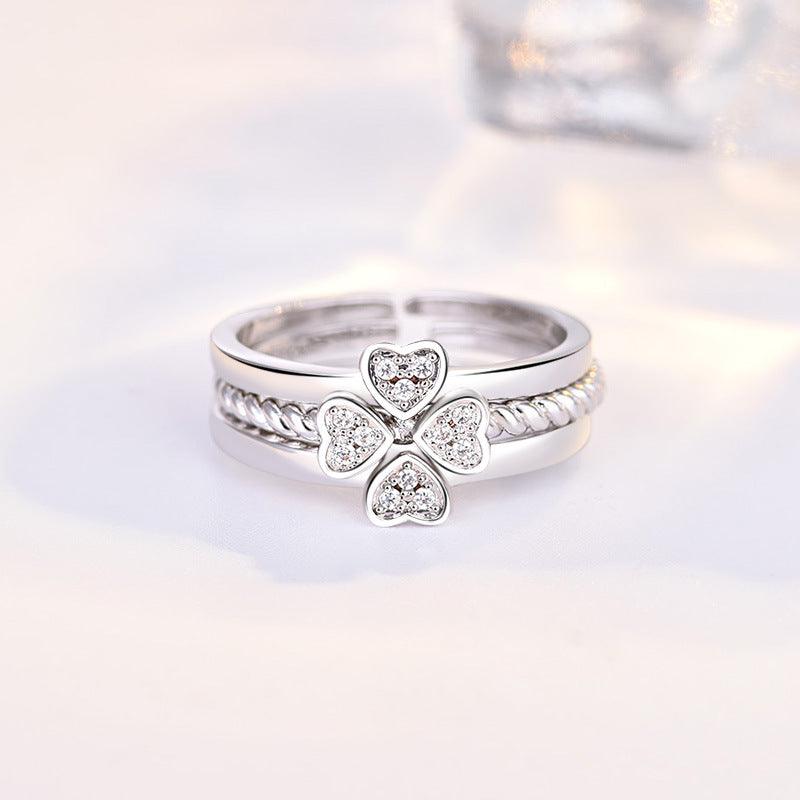 Ring Four-Leaf Clover Ring - WOMONA.COM