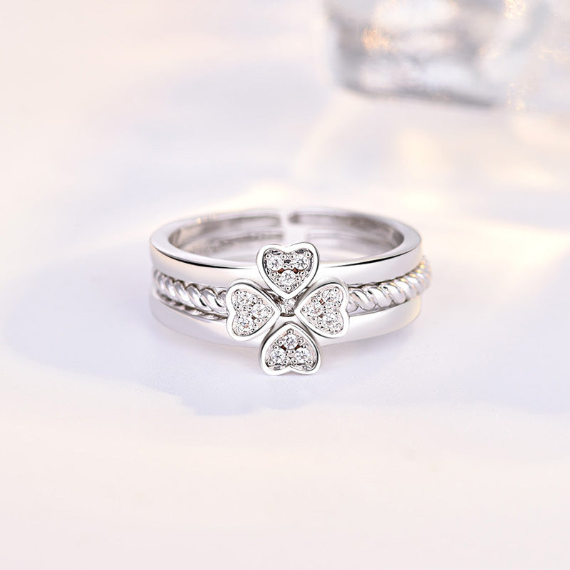 Ring Four-Leaf Clover Ring - WOMONA.COM