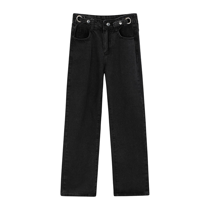Slim Straight Wide-leg Pants - WOMONA.COM