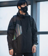 Reflective Black Jacket Men - WOMONA.COM