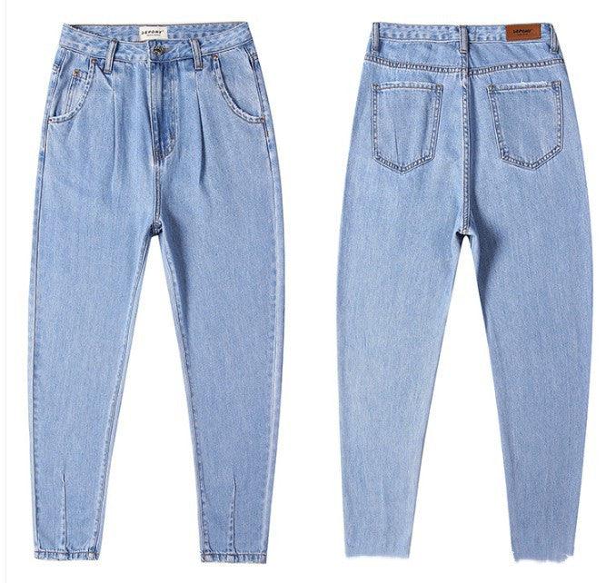 Casual Denim Trousers - WOMONA.COM