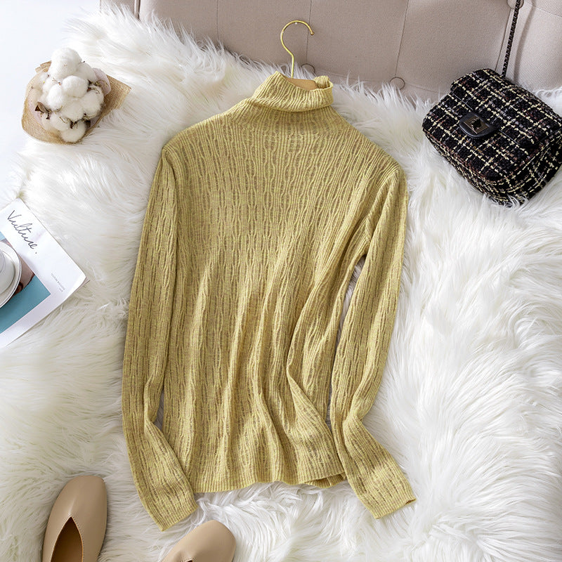 Soft Waxy Knitted Light  Shirt - WOMONA.COM
