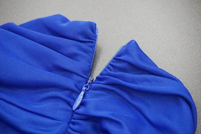 Sleeve Halter  Lace-up Top - WOMONA.COM