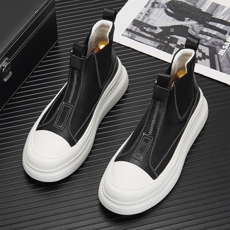 Winter Velvet Trend Thick Bottom White Boots Men - WOMONA.COM