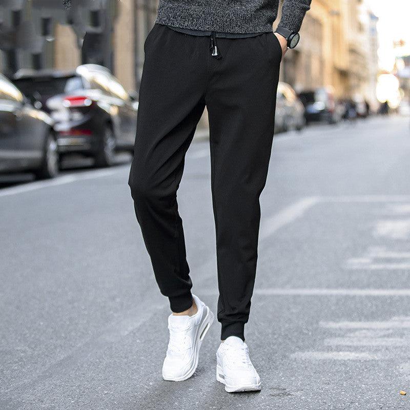 Tie waist casual trousers men's - WOMONA.COM