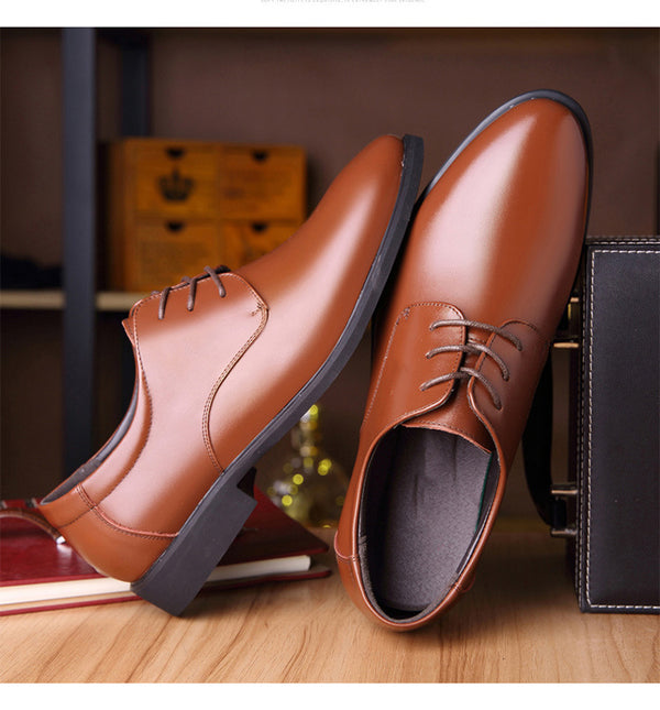 Daily pointed formal leather shoes - WOMONA.COM