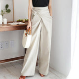 lace-up casual trousers - WOMONA.COM