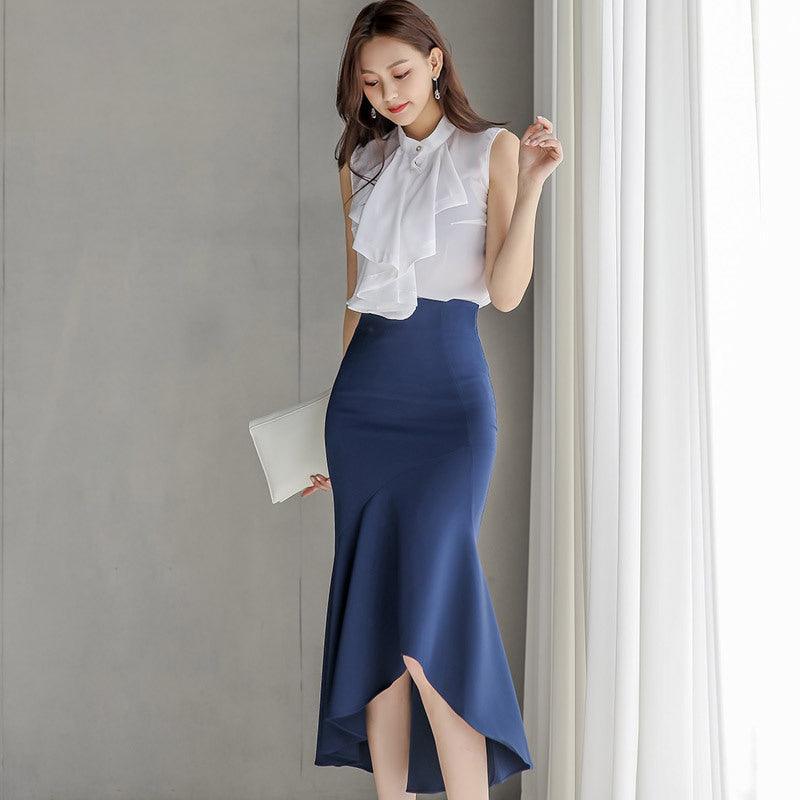 Hip Fishtail Skirt Suit Women - WOMONA.COM