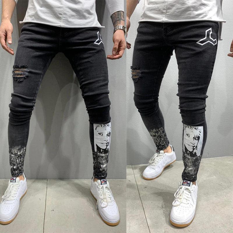 Men's Black Slim Tapered Jeans