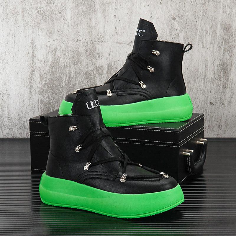 White High-top Board Shoes For Men - WOMONA.COM