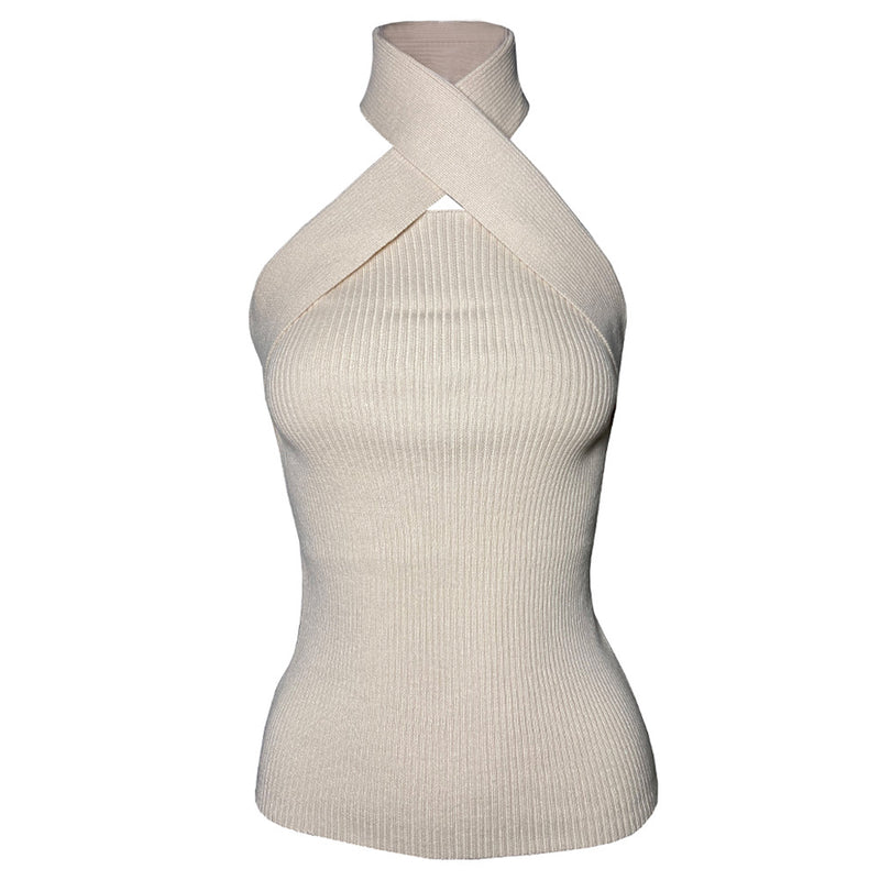 Cross-wrapped strapless vest - WOMONA.COM