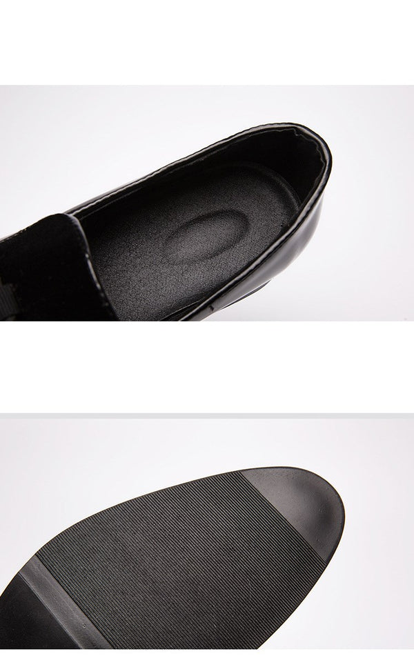 Large Size British Single Leather Shoes - WOMONA.COM