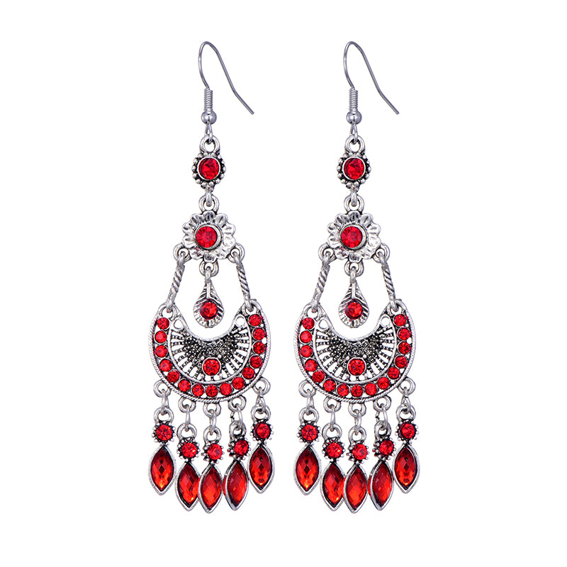 alloy crystal earrings women - WOMONA.COM