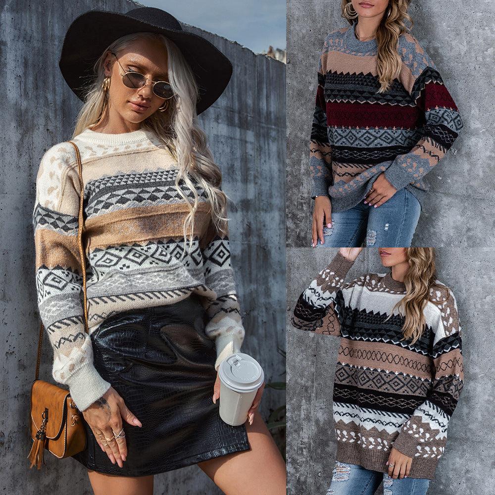 lazy style loose sweater - WOMONA.COM
