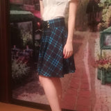 Irregular plaid skirt - WOMONA.COM