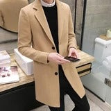 Single-breasted mid-length trench coat - WOMONA.COM